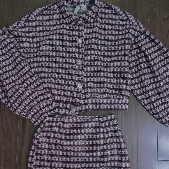 H&m tweed jacket & skirt set - Picture 1 of 5